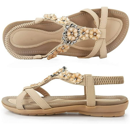 SMILANE Womens T-Strap Thong Crystal Rhinestone Glitter Stretch Slingback Flat Sandal Flip-Flop Thong Shoes SMILANE Womens T-Strap Thong Crystal Rhinestone Glitter Stretch Slingback Flat Sandal Flip-Flop Thong Shoes